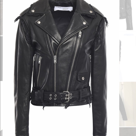 IRO Jackets & Blazers - IRO Lenn frayed leather biker jacket size 36